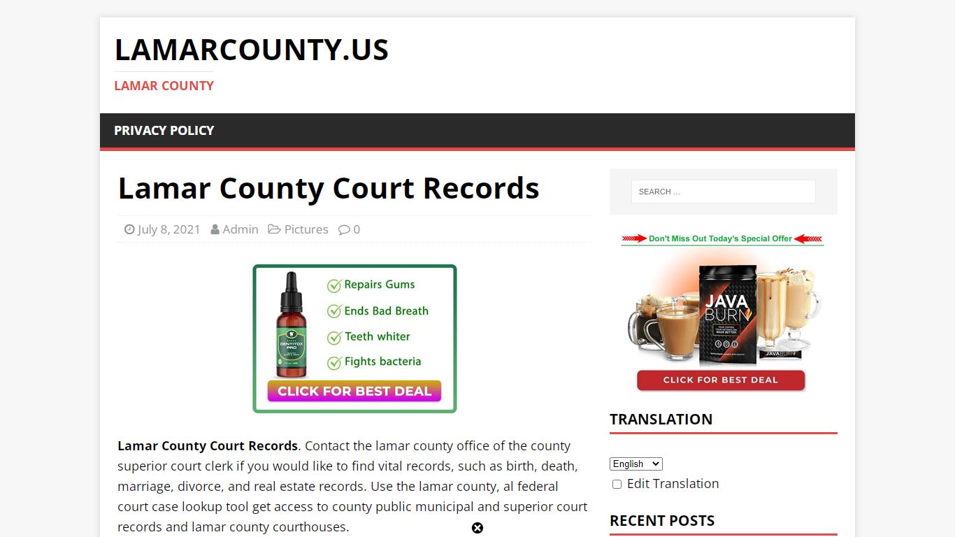 Lamar County Court Records - Lamarcounty.us