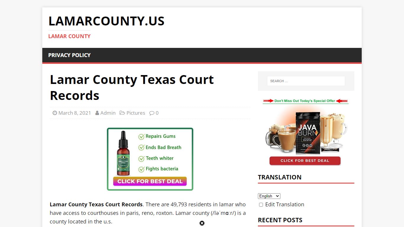 Lamar County Texas Court Records - Lamarcounty.us