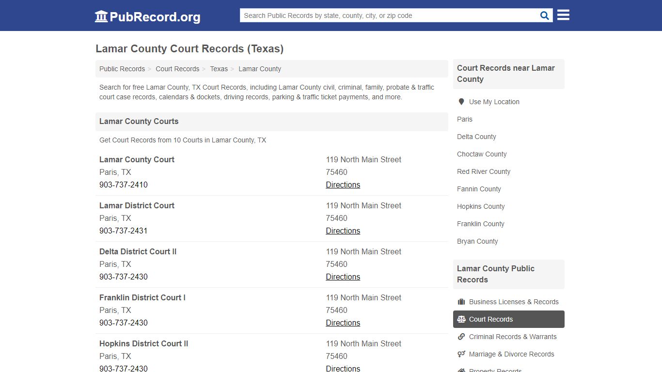 Free Lamar County Court Records (Texas Court Records)